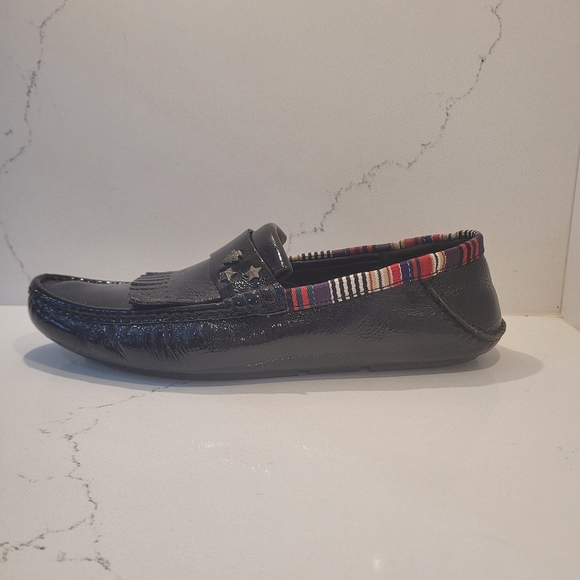 Gucci Leather Printed drivers - black loafers - Shoe size 9.5 - Picture 3 of 14